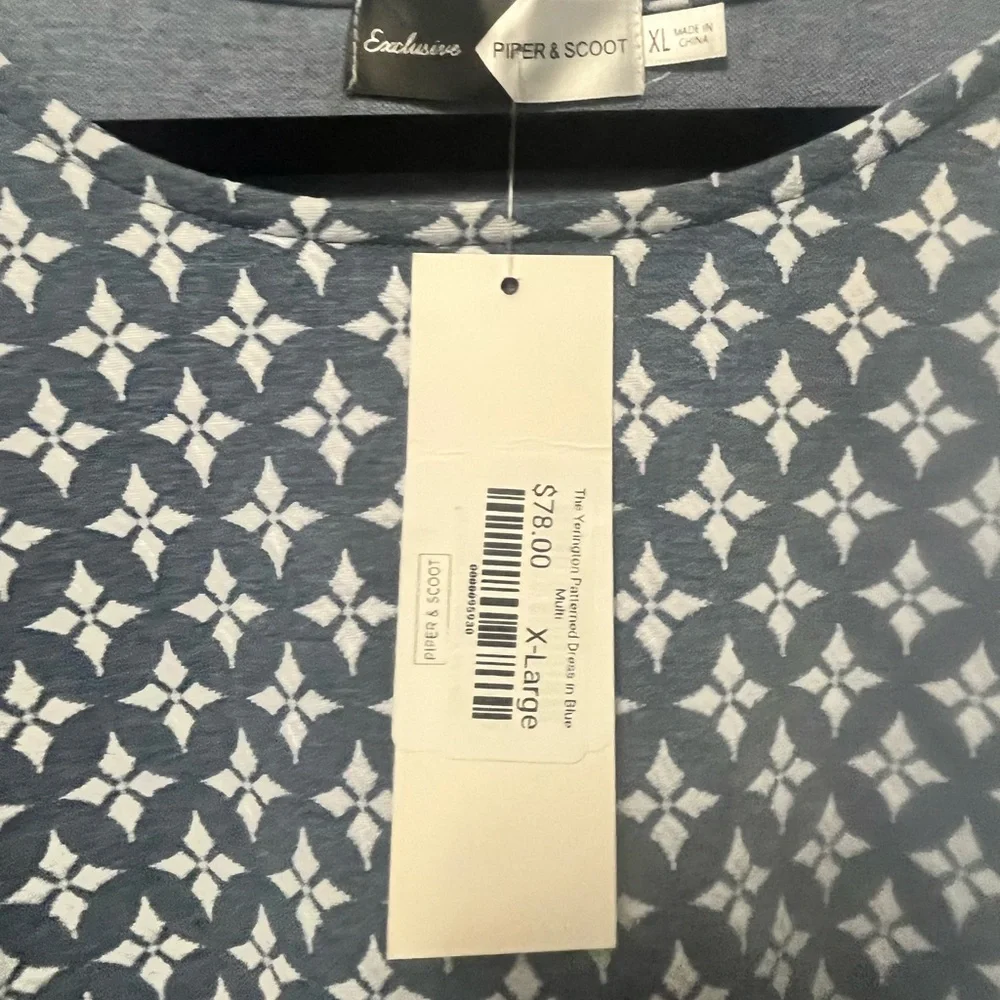 ❄️ Blue and White Piper & Scoot Dress - Picture 4 of 5